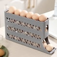 thumbnail image 1 of KMSS 30 Eggs Egg Holder for Fridge, Auto Rolling Fridge Egg Organizer Egg Dispenser Holder for Refrigerator Kitchen Fridge Egg Rack, 1 of 8