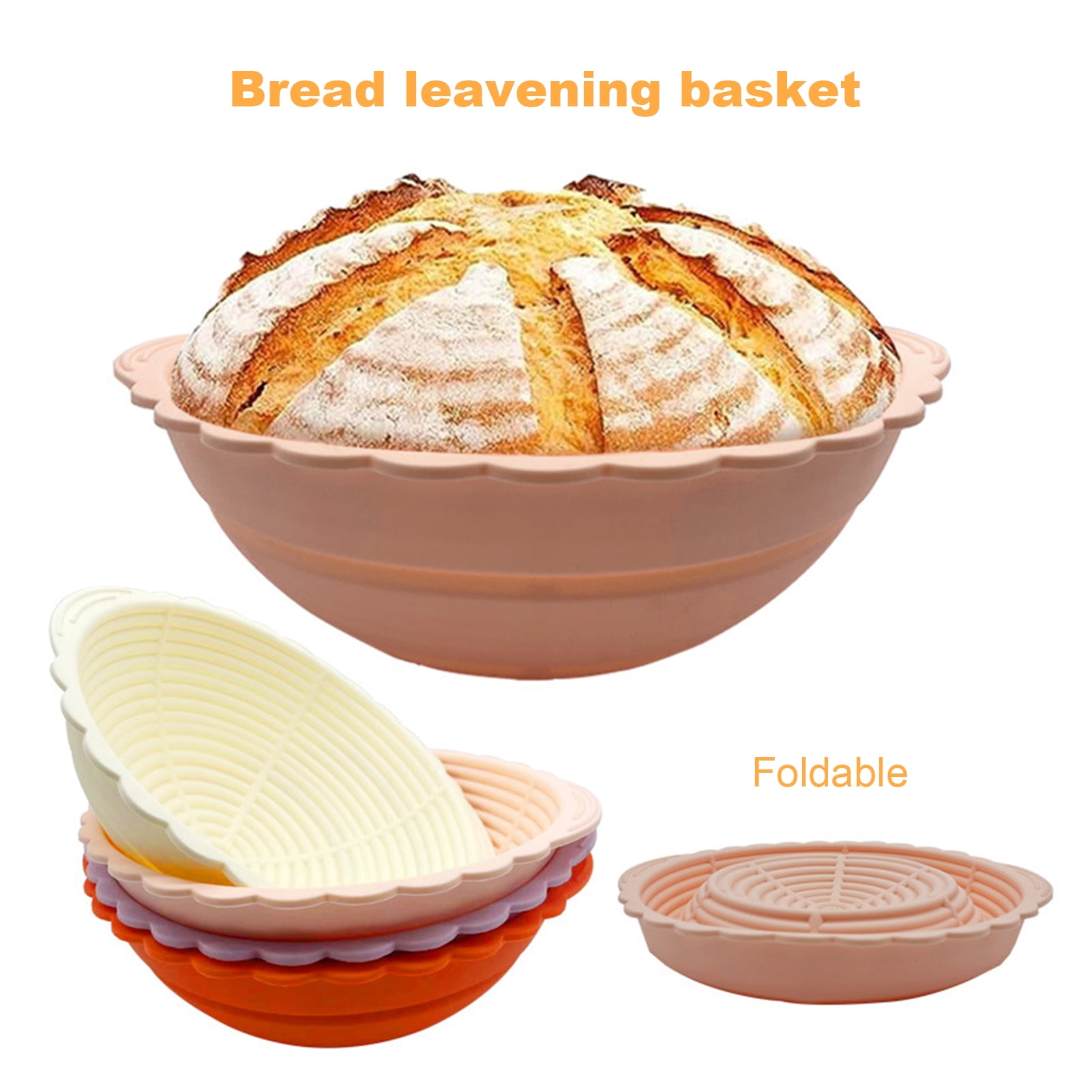 KMSS Banneton Basket 9inch Sourdough Proofing Basket Foldable Bread ...