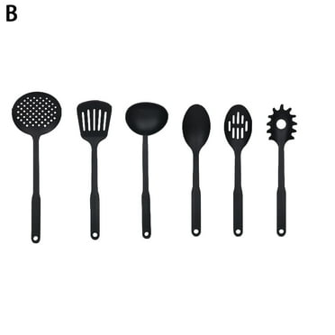 KMSS Cooking Utensil Set for Kitchen Dishwasher Safe BPA Free Heat-Resistant Non-stick Spatula Strainer Spoon Slotted Scoop Kit Kitchens Tool (6Pcs)
