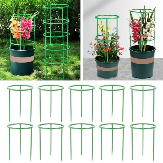 KMSS Plant Support Stakes, 10 Pcs Tomato Cages and Supports, Plant Support, Plant Stakes for Indoor Plants, Outdoor Plants, Peony Tomato Stakes