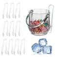 thumbnail image 1 of KMSS Plastic Buffet Serving Tongs 10Pcs Clear Kitchen Tongs Mini Utensil for Appetizers, Serving Food, Ice Cube, Tea, BBQ, Candy, 1 of 7
