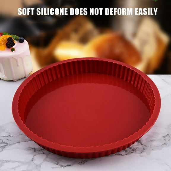 KMSS Silicone Cake Pans Round Cake Molds 10 inch Baking Pan Non-Stick Baking Mold BPA Free Cheesecake Pan Protector