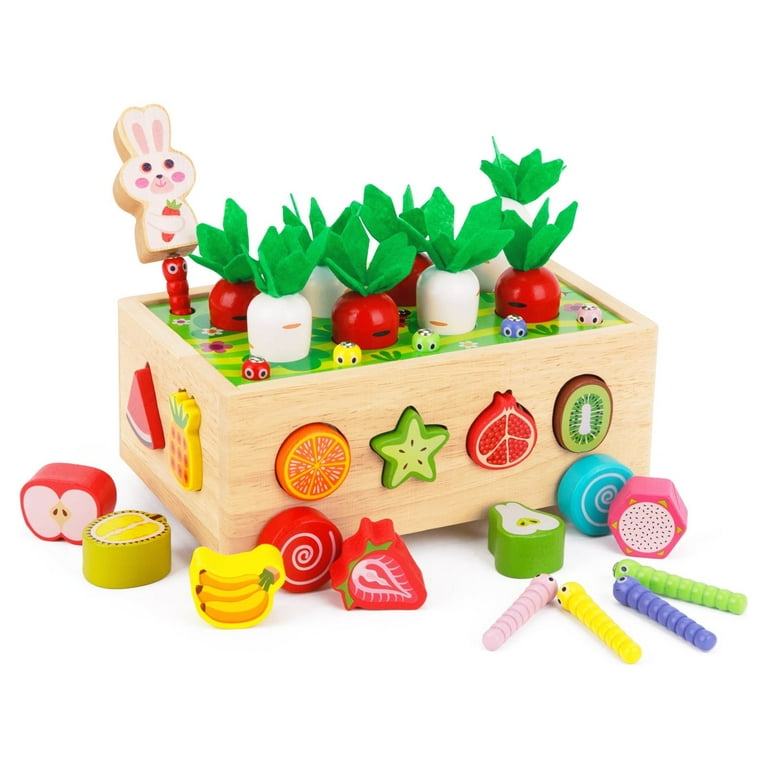 KMTJT Toddlers Montessori Wooden Educational Toys for Baby Boys Girls Age 1  2 3 Year Old, Shape Sorting Toys Gifts for Kids 1-3, Wood Preschool