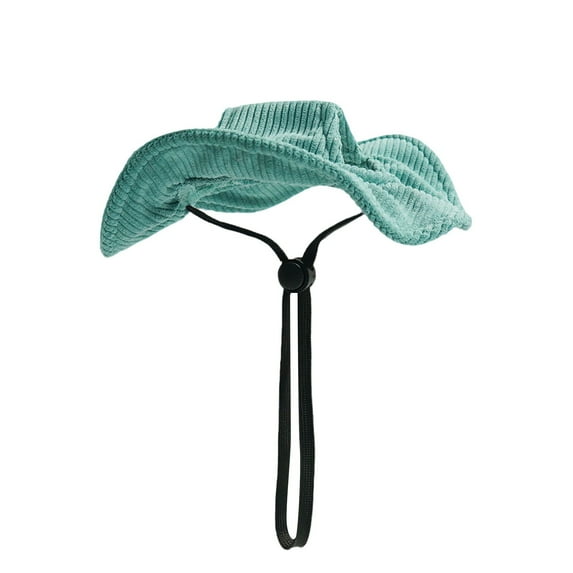 KMWGRE Corduroy Fisherman Sun Hat For Adjustable Breathable Design With Ear Holes All Seasons Dog Cap A XS