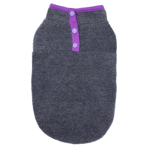 KMWGRE Cozy Solid Knit Pullover Sweater for Small Dogs Autumn Winter Soft Pet Apparel Grey M