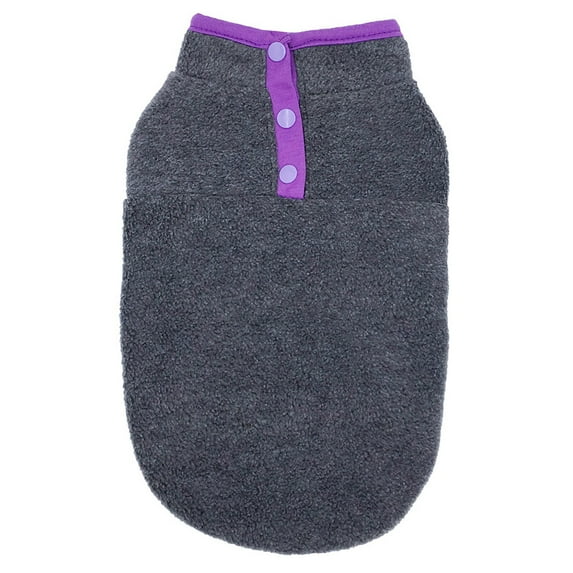 KMWGRE Cozy Solid Knit Pullover Sweater for Small Dogs Autumn Winter Soft Pet Apparel Grey XS