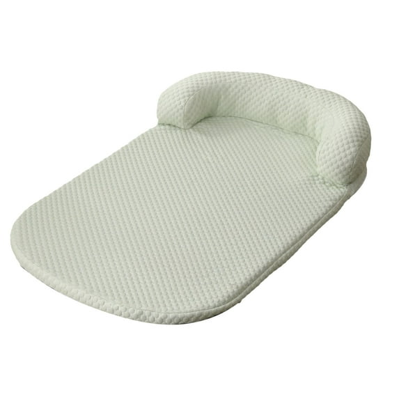 KMWGRE Dog Bed Pet Mat Heat Pad Machine Washable Design Summer Comfort Mat for Small Medium Large Green B