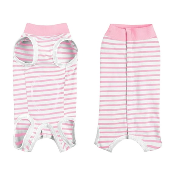 KMWGRE Dog Recovery Suit Post Pet Bodysuit with Pee Hole for Small Medium Dogs Cats Spay Neuter Alternative to E Collar Pink M