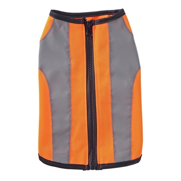 KMWGRE Dog Reflective Vest High Visibility Luminous Training Jacket Breathable Outdoor Suit Orange 29x13.7cm