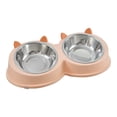 thumbnail image 1 of KMWGRE Double Pet Bowl Stainless Steel Feeder with Base for Cats and Dogs Food Water Meals B 30.00, 1 of 6