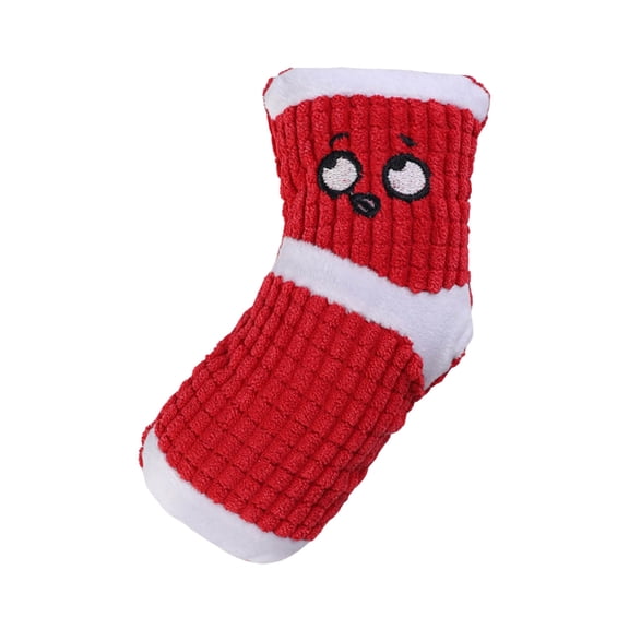 KMWGRE Durable Chew Toy for Dogs Interactive Puppy Teething Squeaky Pet Socks Design Biting Training Companion D 7x13cm