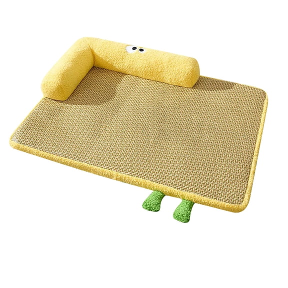 KMWGRE Durable Flax Pet Bed For Dogs And Cats Chew Indoor Comfortable Home Room Design YE2 60cm