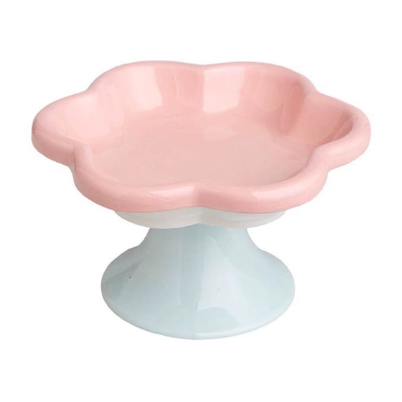 KMWGRE Elegant Floral Ceramic Pet Bowl Set for Indoor and Outdoor Feeding Non Tipping Food Water Dishes B 8.5x15cm