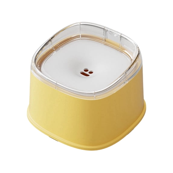 KMWGRE Elevated Floating Pet Dish Non Spill Proof Indoor Outdoor Feeding Station For Cats Dogs Small Medium Large Animals Yellow 20cm