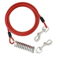 thumbnail image 1 of KMWGRE Heavy Duty 8 Meter Dog Tie Out Leash with Swivel Spring Clips for Secure Outdoor Yard Camping Runner Red 32x26cm, 1 of 4