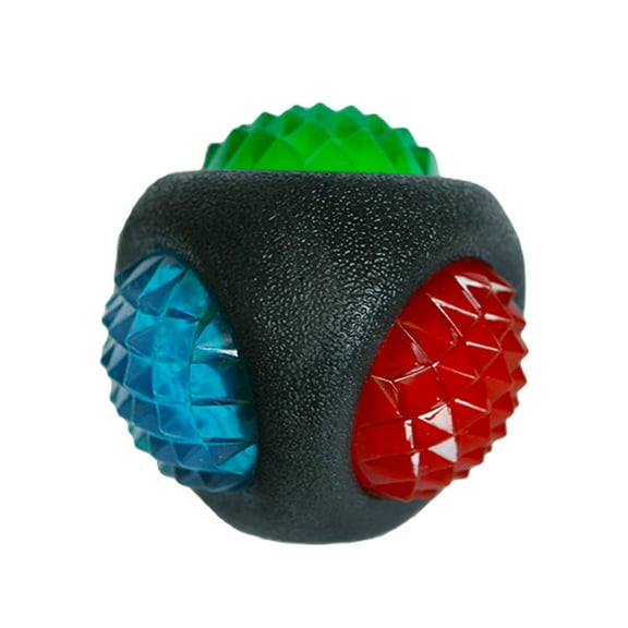 KMWGRE Luminous Translucent Rubber Pet Toy for Small and Medium Sized Animals Interactive Chew Play Activity Black 8cm