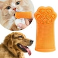 thumbnail image 1 of KMWGRE Pet Care Finger Toothbrush Soft Easy Use Teeth Cleaning Tool Plaque Remover Grooming Supply For Dogs Cats C 5.5x2.6x2cm, 1 of 6