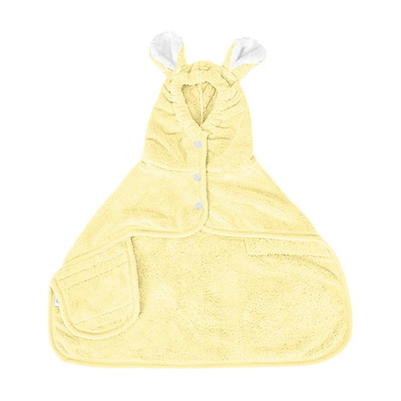 KMWGRE Quick Drying Pet Bathrobe and Towel Set with Adjustable Hat Coral Absorbent Robe for Dogs Post Bath Pool Beach Use Orange L