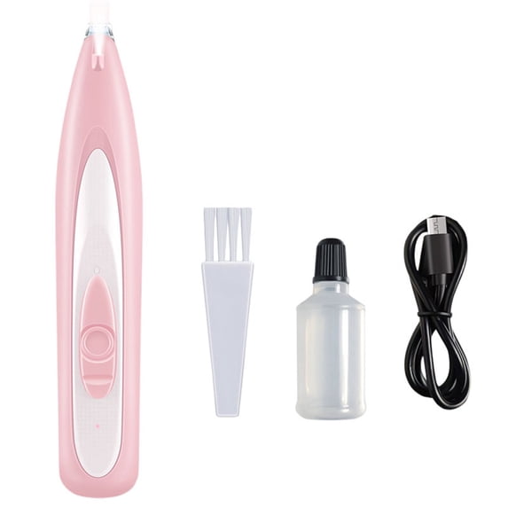 KMWGRE Rechargeable Cordless Dog Grooming Trimmer Low Noise Pet Hair Clipper With LED Light For Face Eyes Ears Rump Trimming Pink One Size