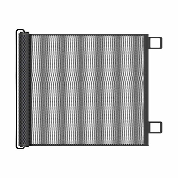 KMWGRE Retractable Mesh Pet Gate for Stairs and Doorways Automatic Extending Barrier for Dogs Cats Indoor Outdoor Use Easy Mount Installation Black 80cm