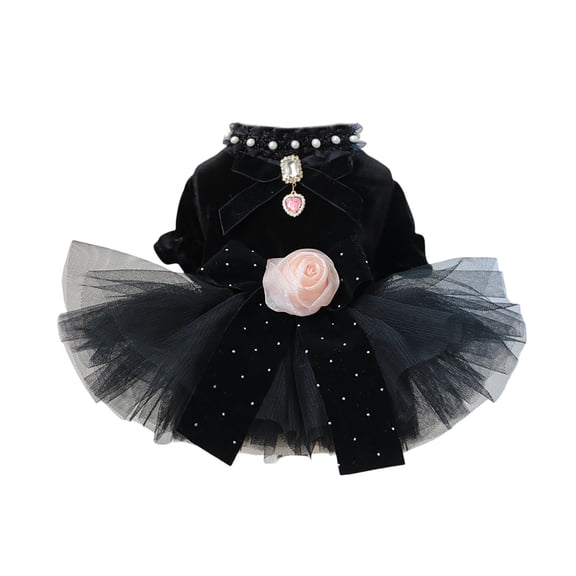 KMWGRE Sparkling Tutu Dress With Delicate Lace Trim For XS And Small Breed Puppies Ideal Party Outfit E XL