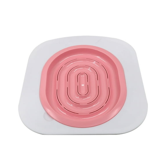 KMWGRE Universal Cat Toilet Training Kit Reusable Pet Litter Tray System for Home Cleaning Pink 40x40cm