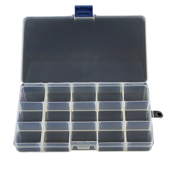 KMYY 15 Grids Jewelry Box Wear-resistant Space-saving Transparent Small Earring Storage Box