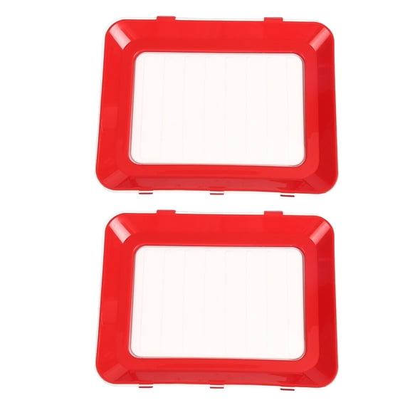 KMYY 2 Pcs Food Tray Stackable Design Food Preservation Tray with Stretch Cover Dishwasher Safe Crisper Tray