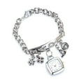 thumbnail image 1 of KMYY Bracelet Wrist Watch Rhinestone Flower Heart Style Stainless Steel Quartz Bracelet Watch, 1 of 8