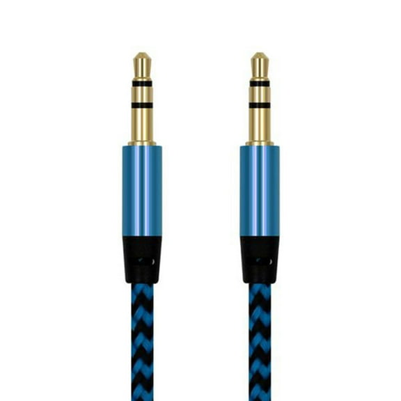 KMYY Braided Wire Male to Male 3.5mm Audio Cable AUX Line