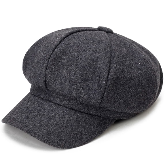 KMYY British Style Wide Brim Woolen Beret Hat Retro Artist Painter Newsboy Octagonal Cap Accessories