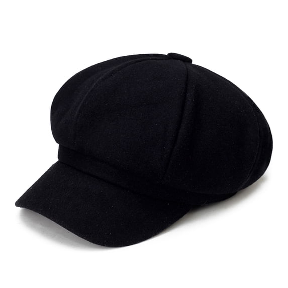 KMYY British Style Wide Brim Woolen Beret Hat Retro Artist Painter Newsboy Octagonal Cap Accessories
