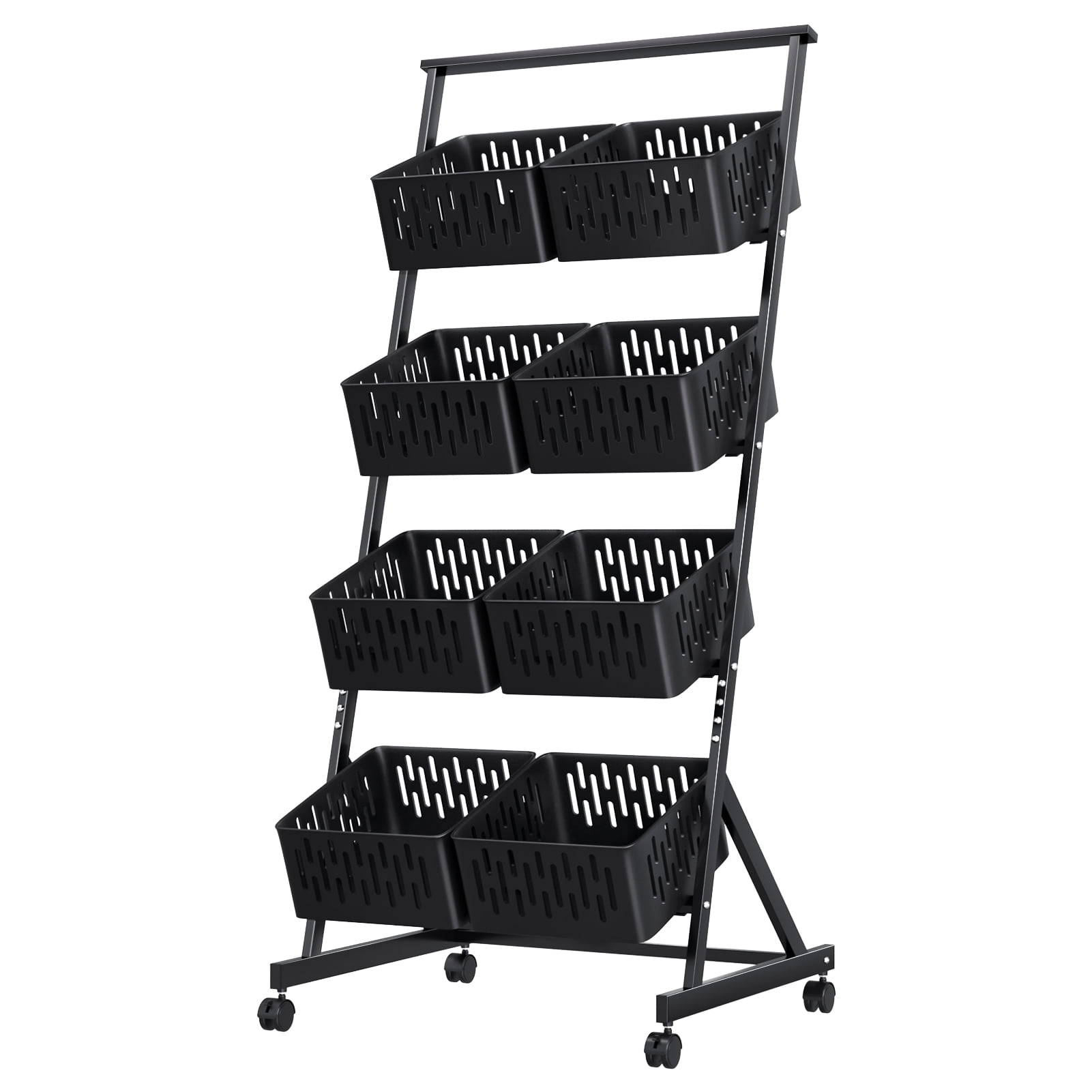 Mesh Vegetable Rack KMYY Fruit Vegetable Storage Basket,4 Tier Stackable Mesh Storage ...