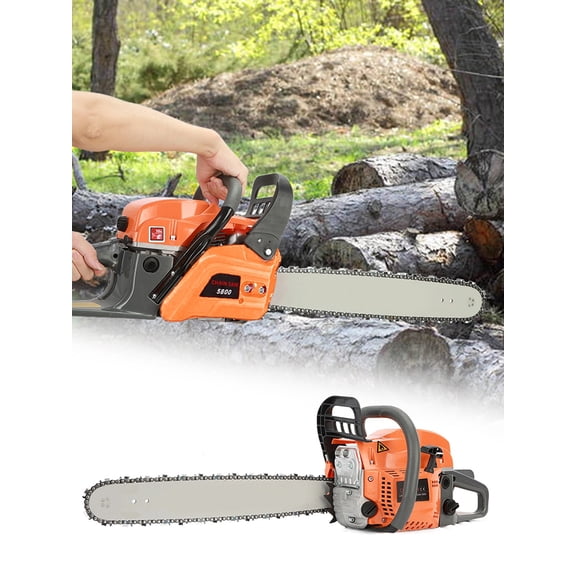 KMYY Gas Chainsaw High Power，20 In 58CC 2kw 8500rpm，Multifunction, Handheld High-Power Logging Saw,for Wood Cutting