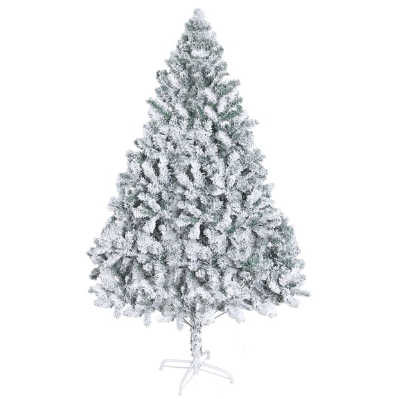 KMYY Grandest Birch 6.9ft Snow Flocked Christmas Tree,Premium Artificial Christmas Tree,Artificial PVC Christmas Tree Stand Indoor Outdoor Green