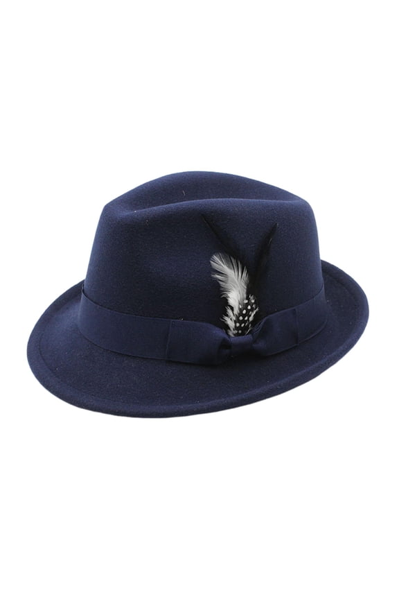 Men Fedora Hat Feather And Bow Decor Vintage Short Brim Felt Hat Women Panama Hat 1920s Floppy Hat for All-Day Wear