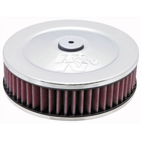 KN 2-5/8in Flange 7in Diameter 3in Height Round Air Filter Assembly w/ Vent