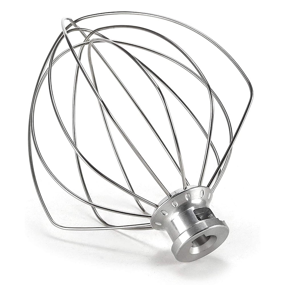 Kn256ww Stainless Steel Whisk Attachment For Kitchenaid 6 Qt Bowl