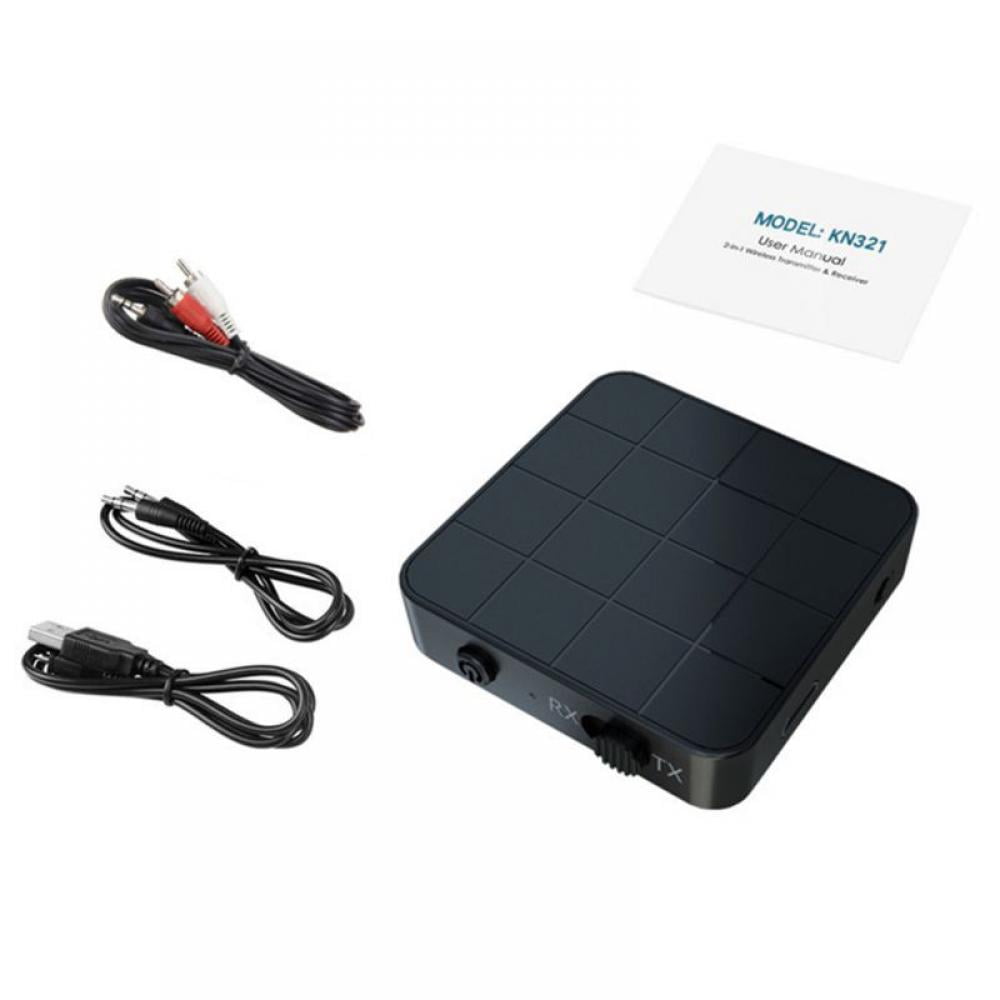 KN321 Bluetooth 5.0 Receiver Transmitter 2-in-1 USB TV Computer Applicable Car Adapter for Computer, Laptop, Home Stereo System, Headphone, Smartphone, Mp3 Player, CD Player