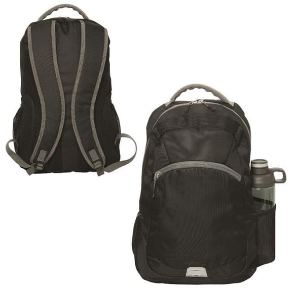 KN6589 15 in. Fits up to Laptop Backpack - Black / Grey - 6 Pack