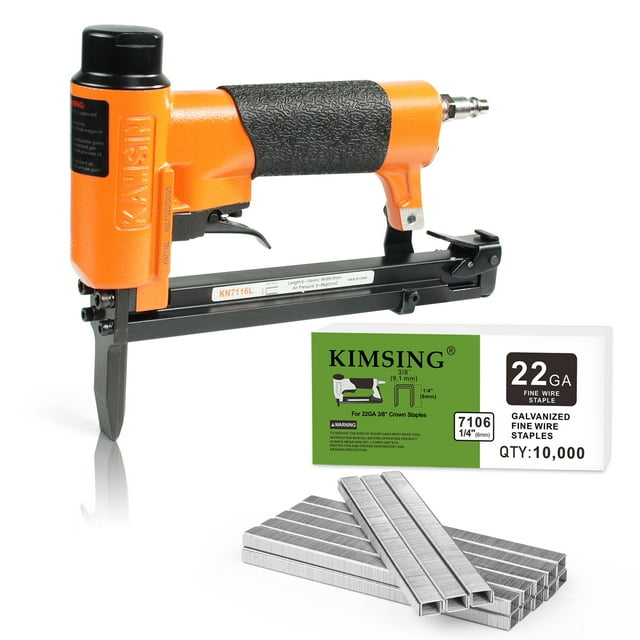 KN7116L 22 Gauge Long Nose Upholstery Staple Gun, Kit with 10000PCS