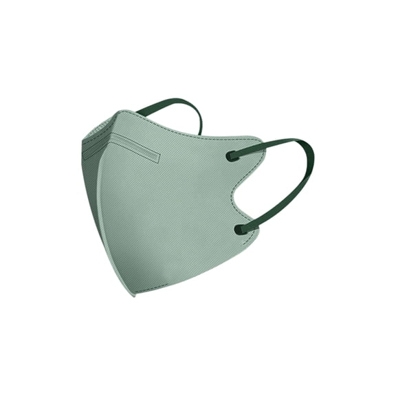 KN95 3D Disposable Face Mask, Mint Green 4-Layer Non-Woven Sunscreen Breathable Protective Mask For Adults Outdoor Use, 10 Pcs Individually Packaged