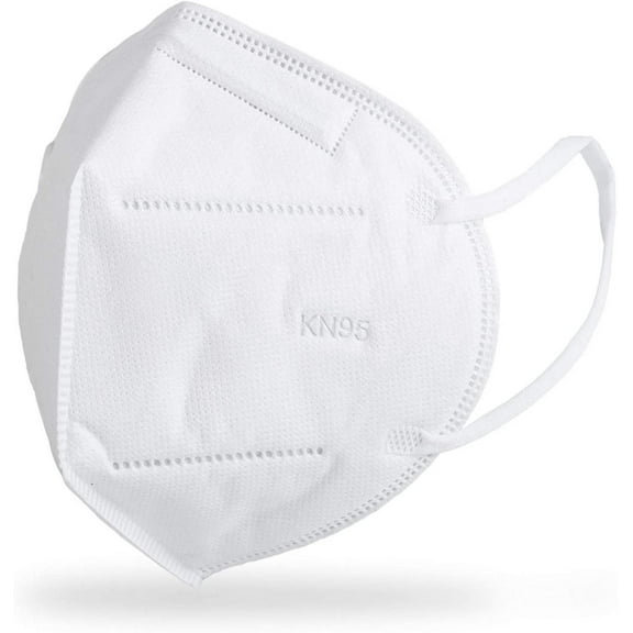 KN95 - 5 Layer Face Mask 50 pcs white  Filtration>95% with Comfortable Elastic Ear Loop  Non-Woven Polypropylene Fabric, Protection for Essential Workers