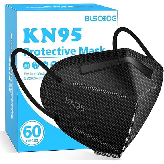 KN95 Face Mask 60 Pack,Individually Wrapped 5-Layer face Masks,Filter Efficiency95%