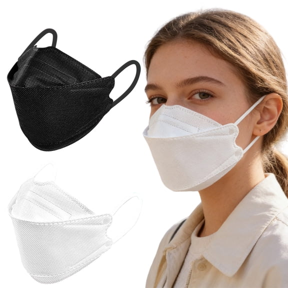KN95 Face Masks,20 Pack Breathable Cup Dust Disposable Masks For Adult,Teenager_White