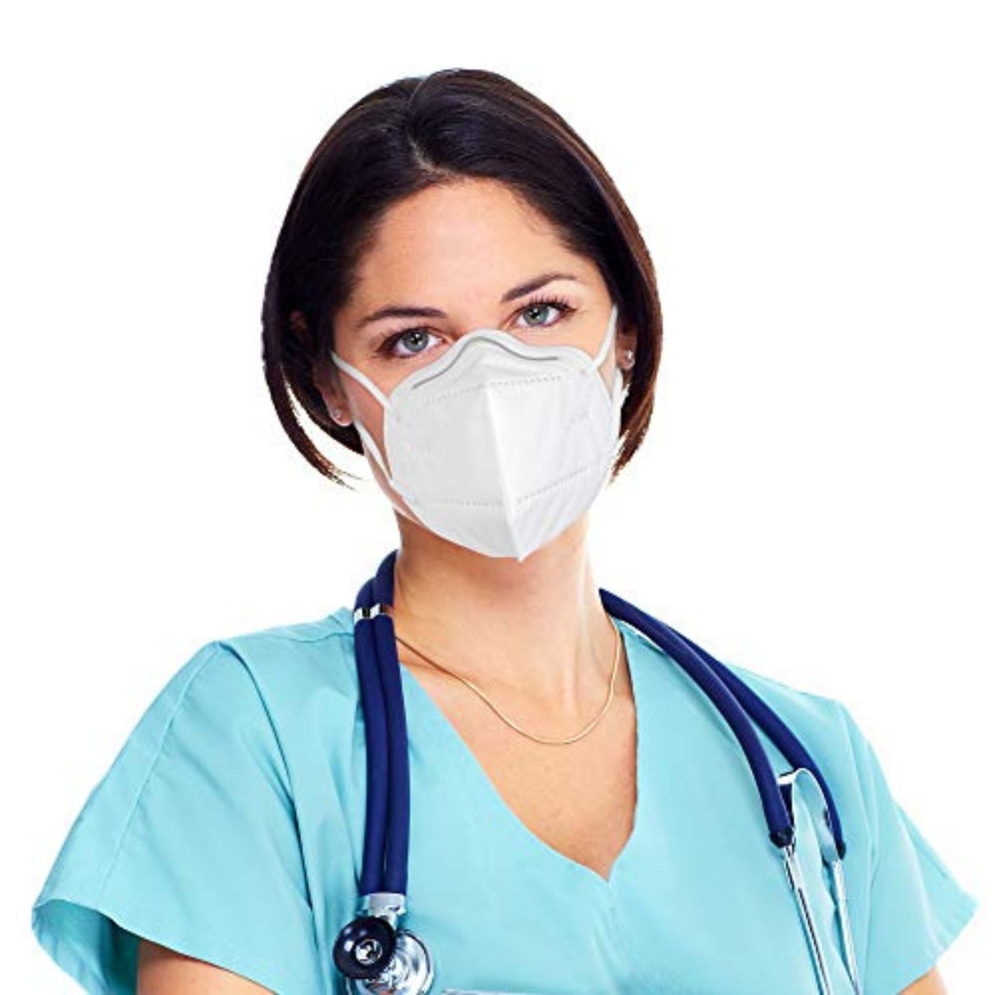KN95 Face Masks, Bulk Pack of 100, 5-Layer Filtration, Stretchy Ear Loops, 3D Foldable Design.