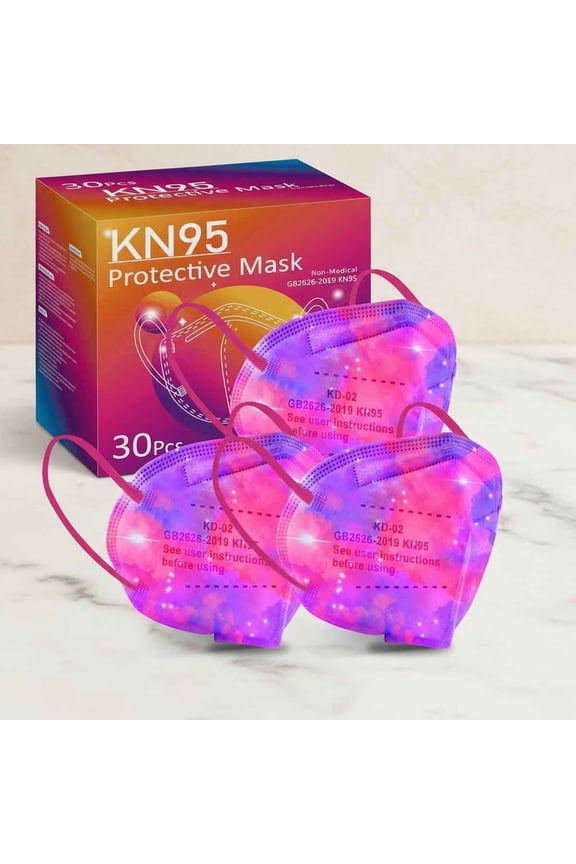 KN95 Face Masks, Comfortable 5 Layer Cup Dust Safety Mask, Muti-colored Design for Women, Men