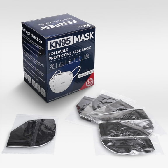 KN95 Face Masks Disposable Adults - 50 Pack 5 Layer Protection Dust Breathable Comfortable Respirator Women KN95 Mask Individually Wrapped