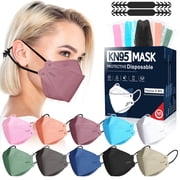 KN95 Face Masks Disposable Adults - 50 Pack 5 Layer Protection Dust Breathable Comfortable Respirator Women KN95 Mask Individually Wrapped