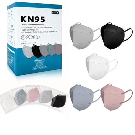KN95 Face Masks Disposable Adults - 50 Pack 5 Layer Protection Dust Breathable Comfortable Respirator Women KN95 Mask Individually Wrapped